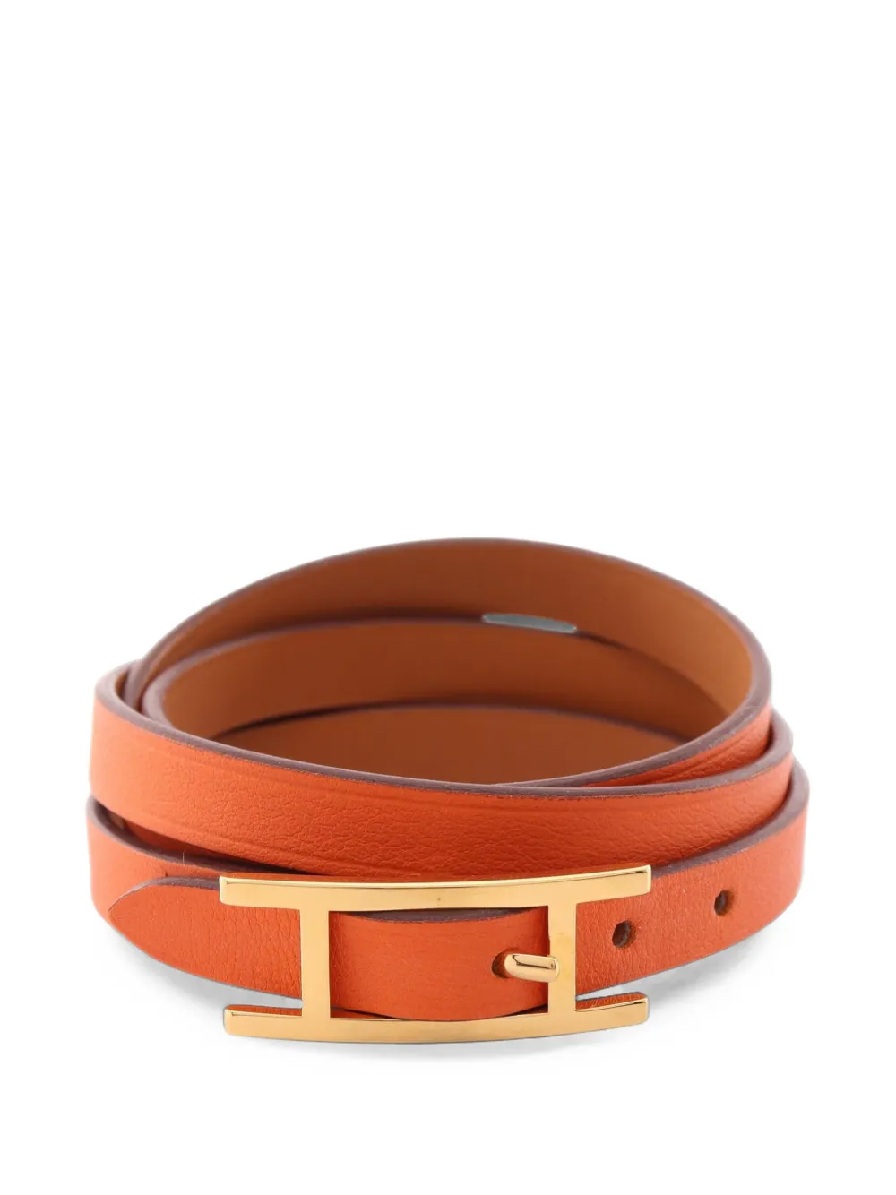 Hermès Pre-Owned 2022 Behapi Lederarmband - Orange
