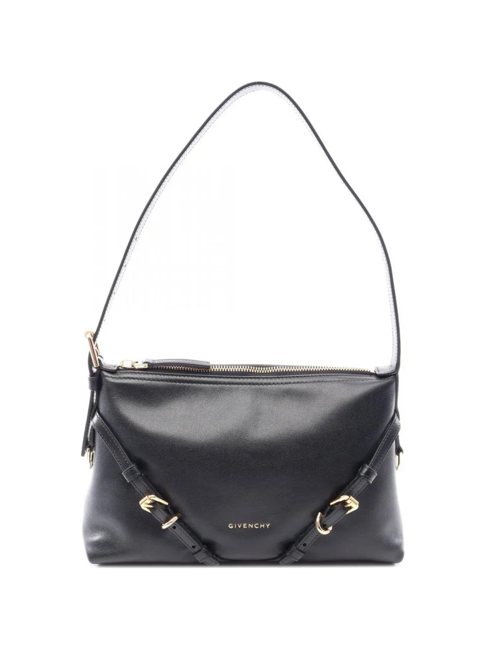 Givenchy Pre-Owned 2020s Voyeur mini leather shoulder bag - Nero