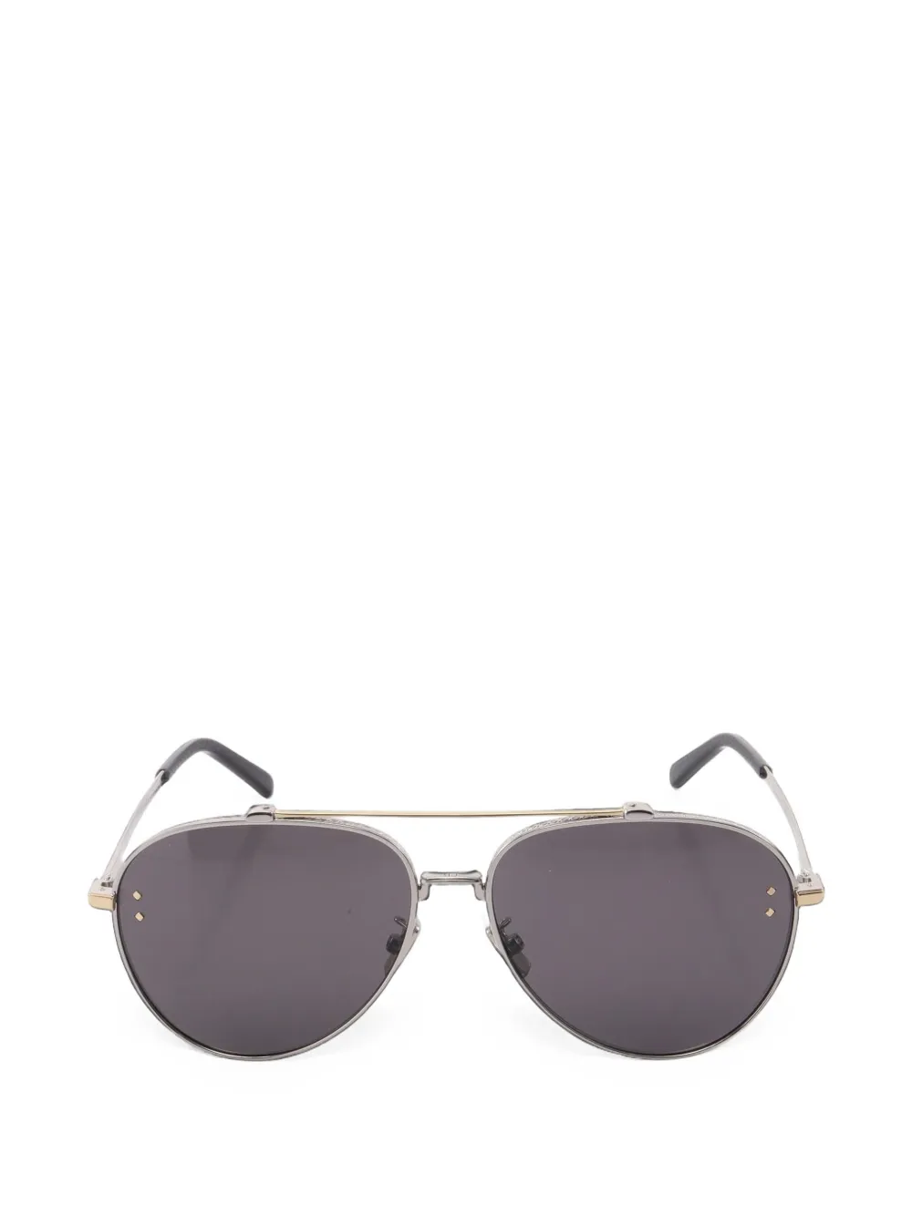Christian Dior Pre-Owned 2010s CD Diamond Pilotenbrille - Silber