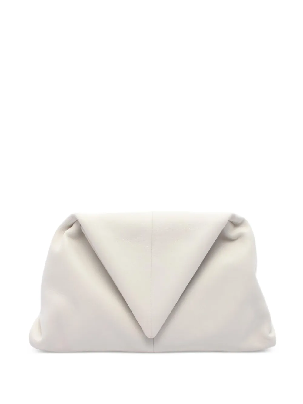 Bottega Veneta Pre-Owned pochette à rabat triangulaire (années 2000) - Blanc Bottega Veneta Pre-Owned pochette à rabat triangulaire (années 2000) - Blanc