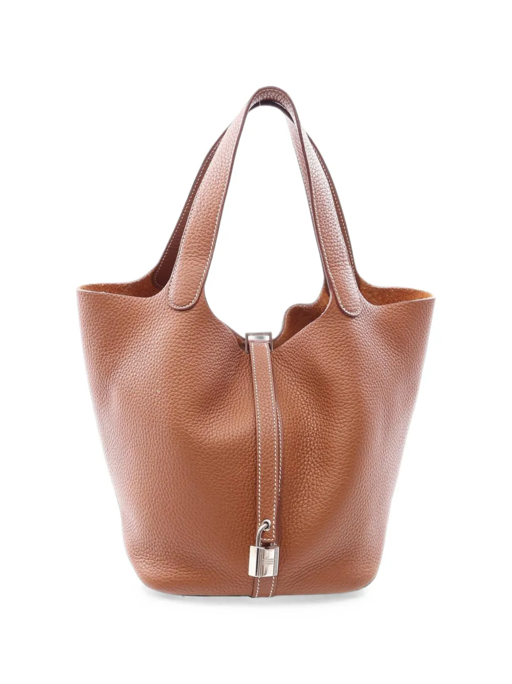 Hermès Pre-Owned 2023 MM Picotin Lock padlock-detail tote bag - Marrone