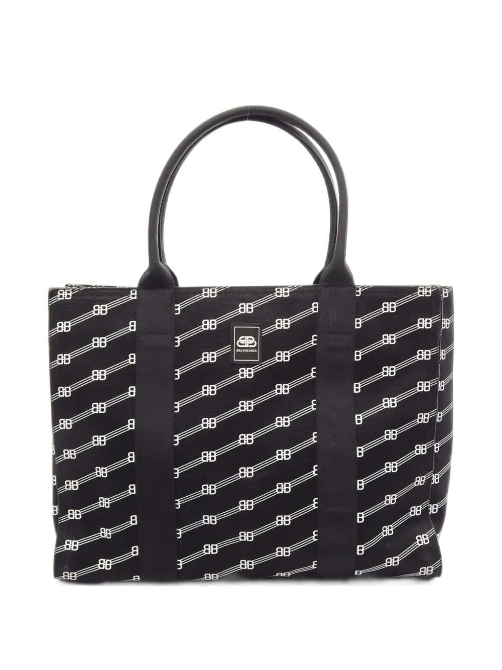 Balenciaga Pre-Owned 2000s large Trade BB monogram tote bag - Nero
