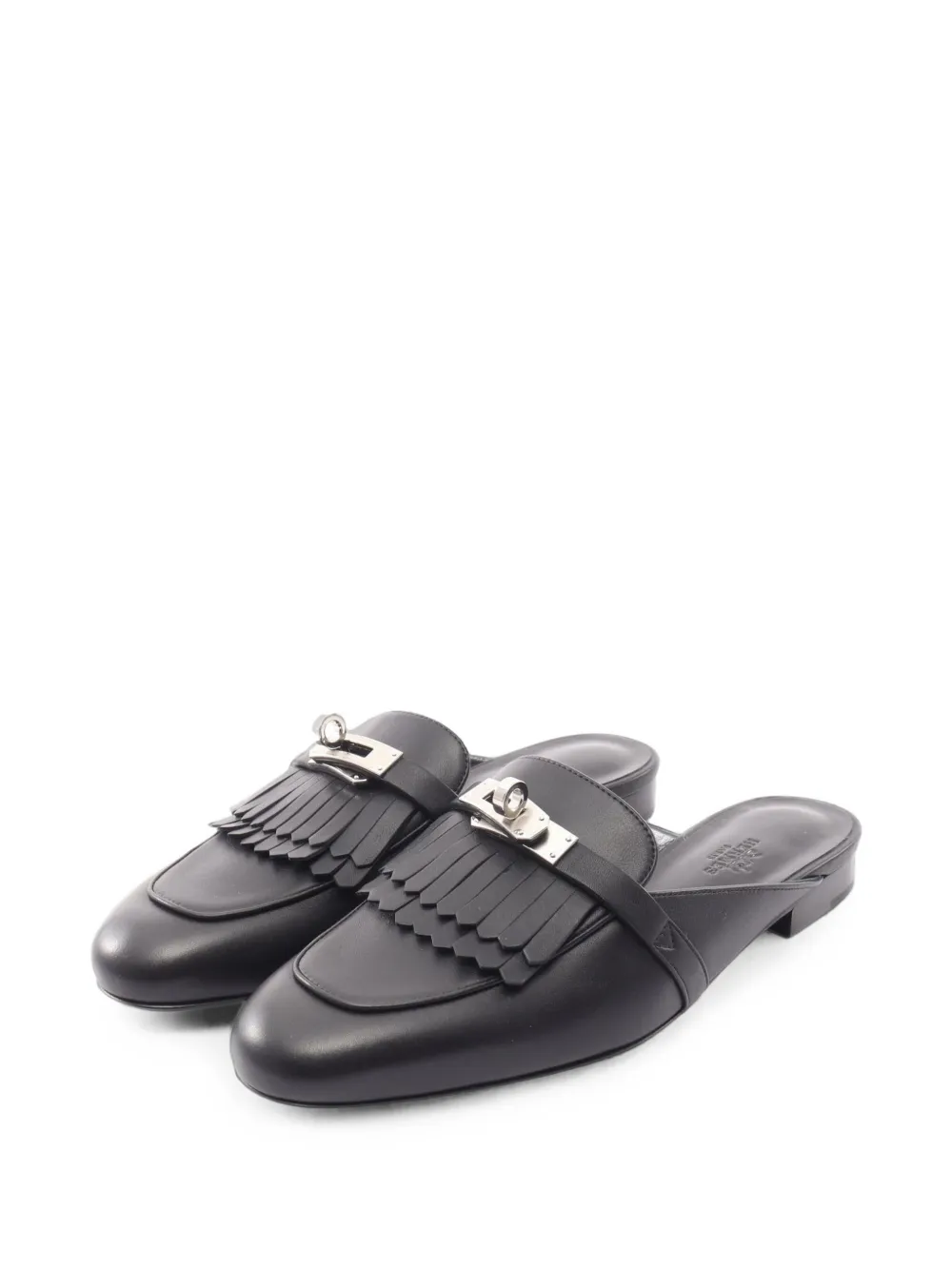 Hermès Pre-Owned 2020s Oz Kelly-buckle mules - Nero