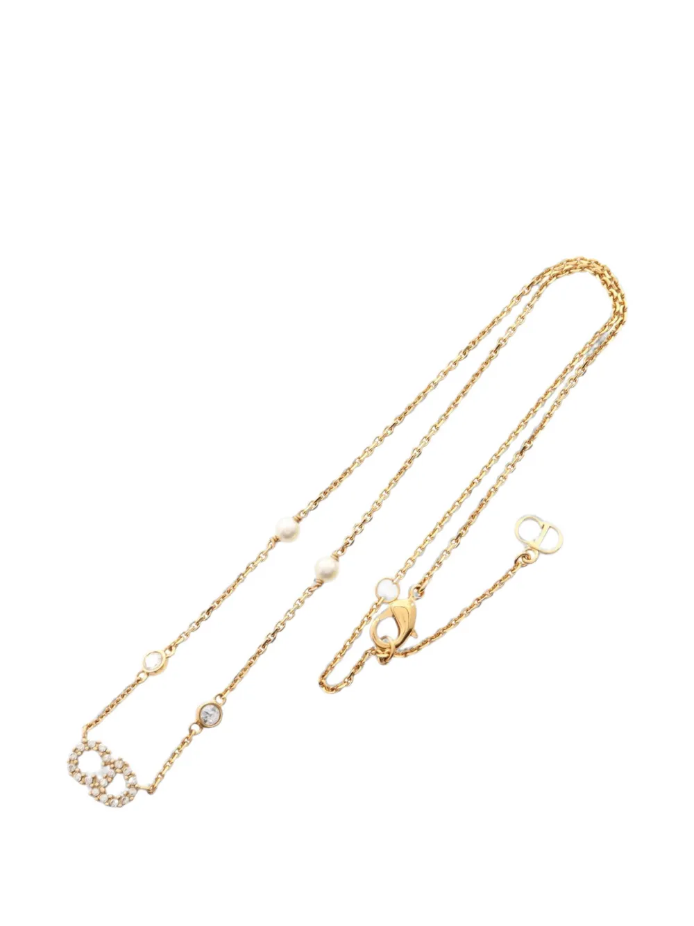 Christian Dior Pre-Owned 2010s CD logo necklace - Oro