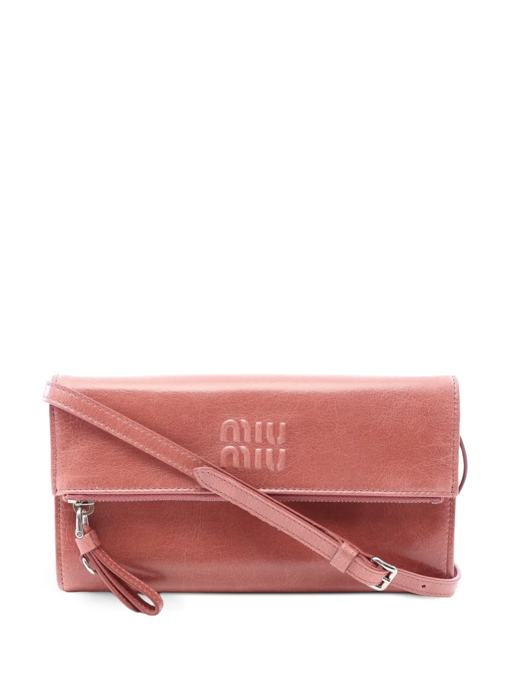 Miu Miu Pre-Owned 2020s Vitello Shine leather shoulder bag - Marrone