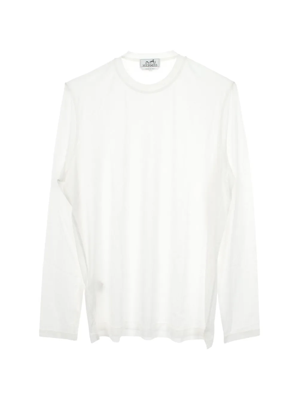 Hermès Pre-Owned t-shirt à broderies H à manches longues (années 2020) - Blanc