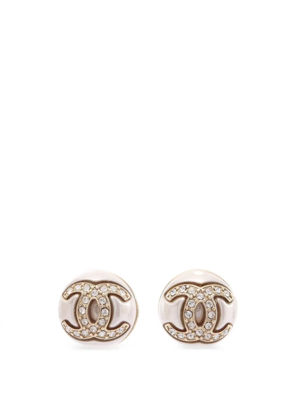 CHANEL Pre-Owned 2022 CC-logo earrings - Oro