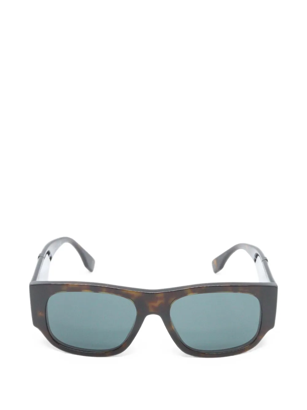 Fendi Pre-Owned 2020s tortoiseshell-effect rectangle-frame sunglasses - Marrone