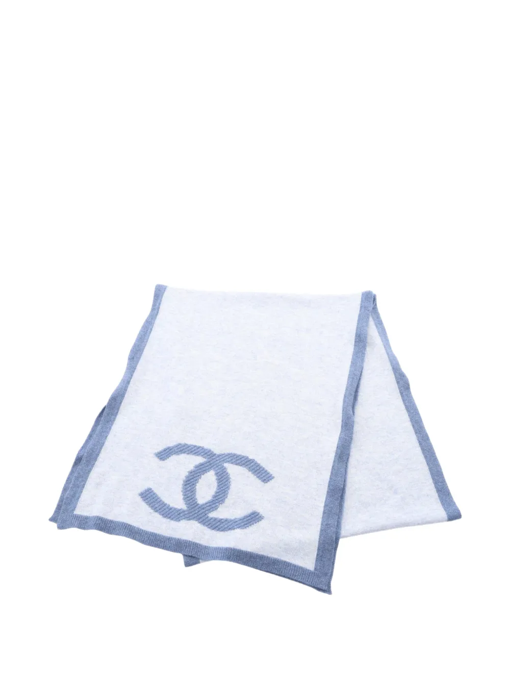 CHANEL Pre-Owned 1986-1988 CC-logo scarf - Blu