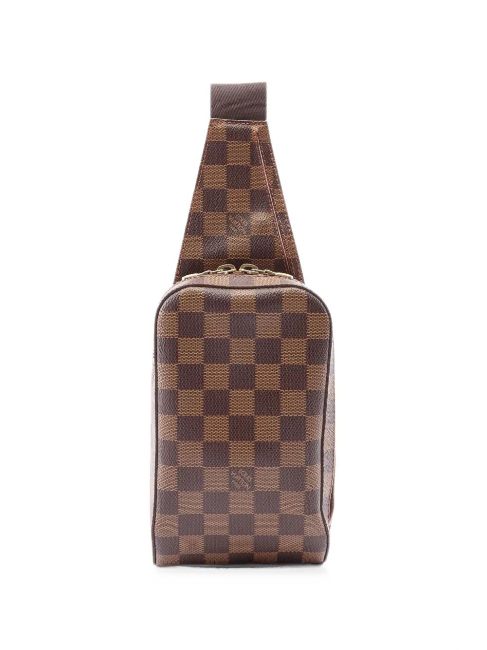Louis Vuitton 2004 Geronimos Damier Ebene Cross Body Bag In Brown