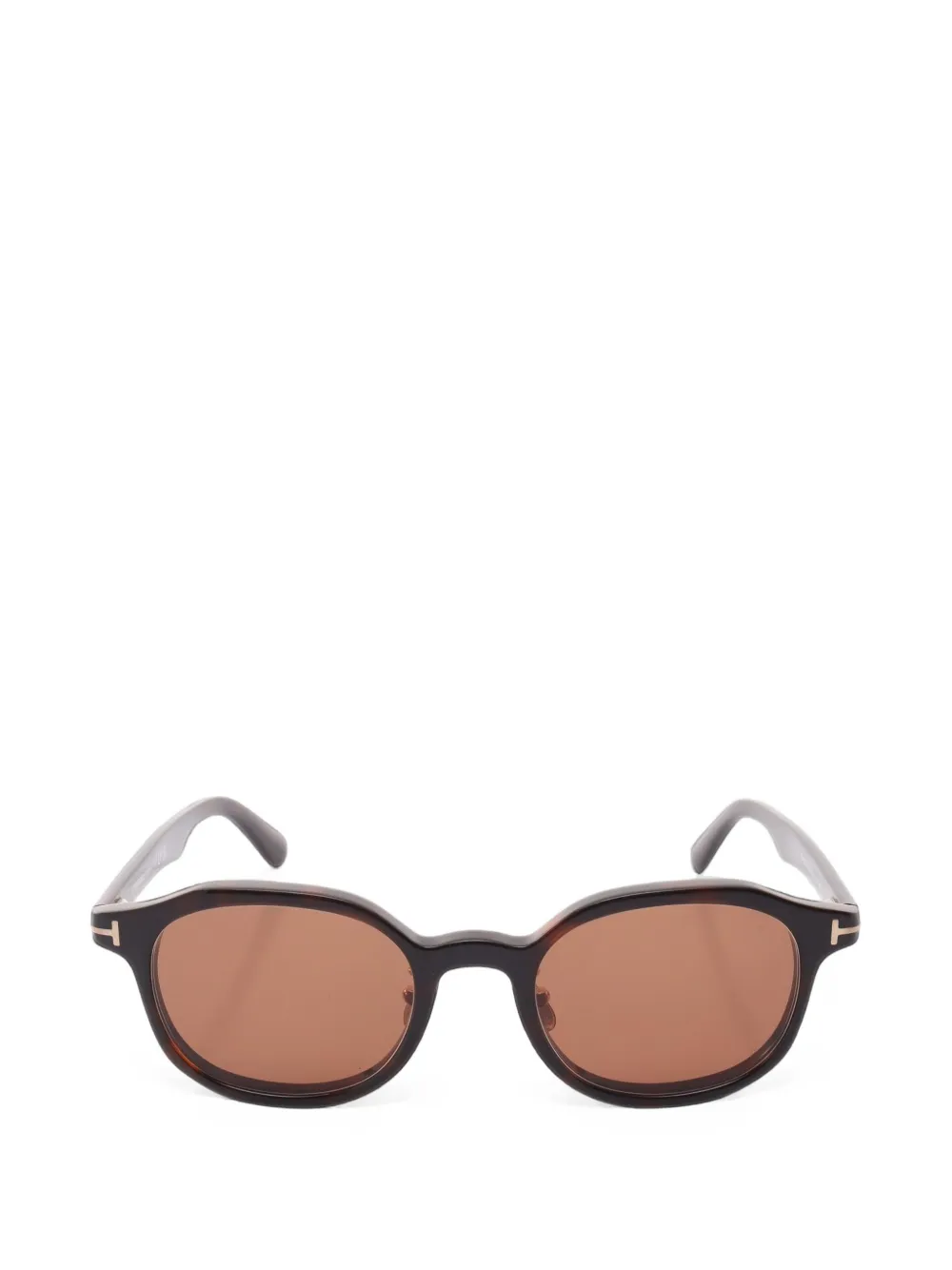 TOM FORD Eyewear 2010s T-logo sunglasses - Marrone