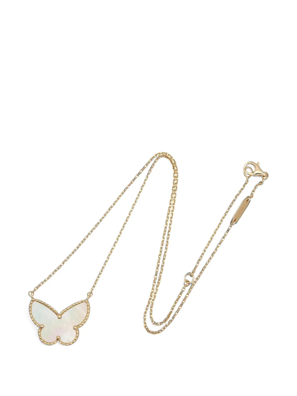 Van Cleef & Arpels Pre-Owned 2010s Lucky Alhambra Halskette mit Schmetterling - Gold