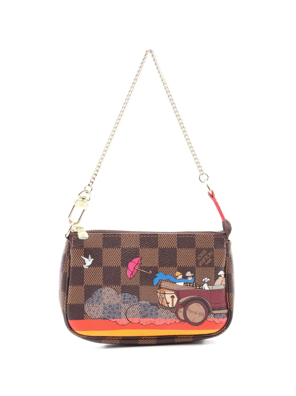 Louis Vuitton Pre-Owned 2015 mini Damier Ebene Illustre shoulder bag - Brown