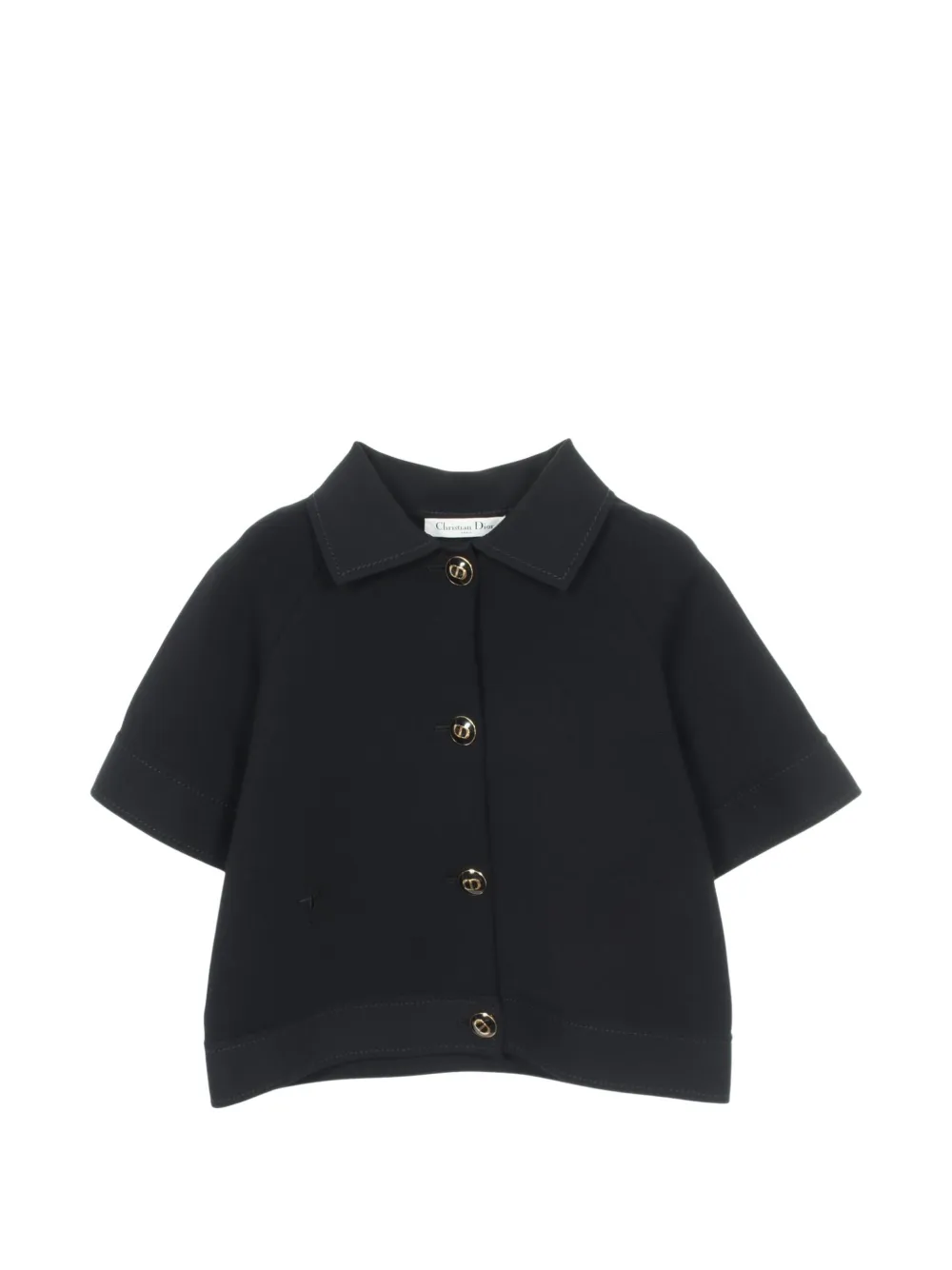 Christian Dior Pre-Owned veste boutonnée à logo CD et manches courtes (années 2010) - Noir