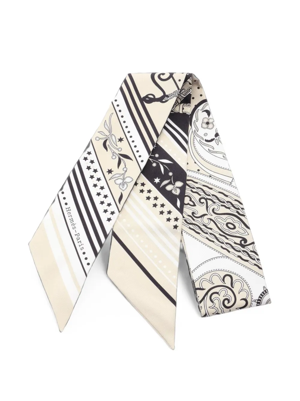 Hermès Pre-Owned 2010s Festival des Amazones Twilly scarf - Toni neutri