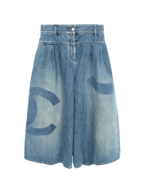 CHANEL Pre-Owned Jeans crop Coco Mark a gamba ampia 1986-1988