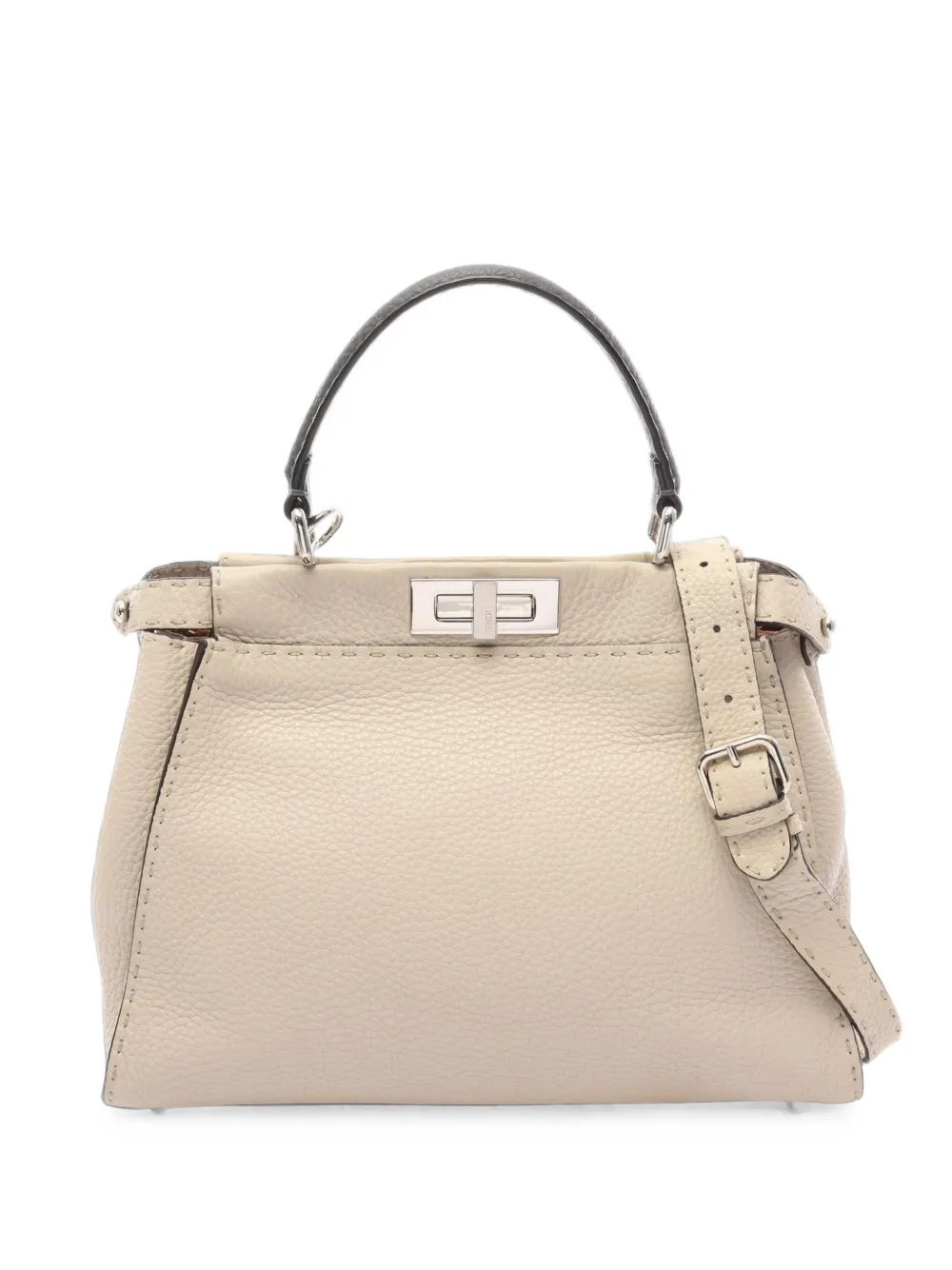 Fendi Pre-Owned 2010s Peekaboo leather tote bag - Toni neutri