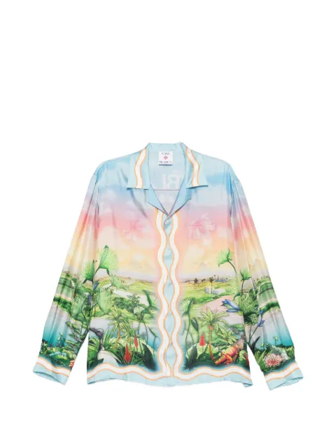 Casablanca Tennis Club Cuban-collar shirt
