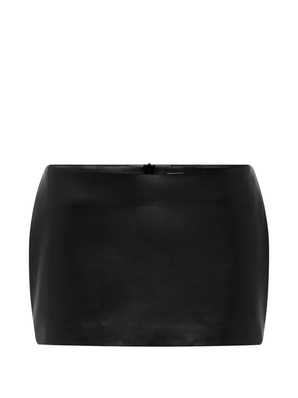 Alex Perry low-rise leather mini skirt