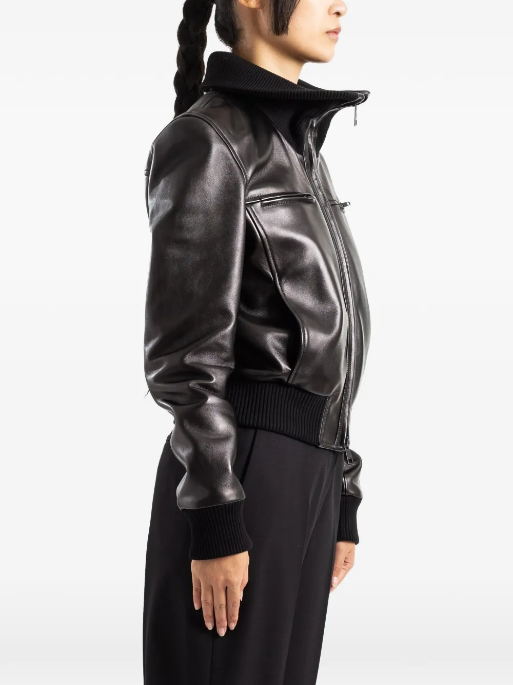 Balenciaga Getailleerd jack met hoge kraag Zwart