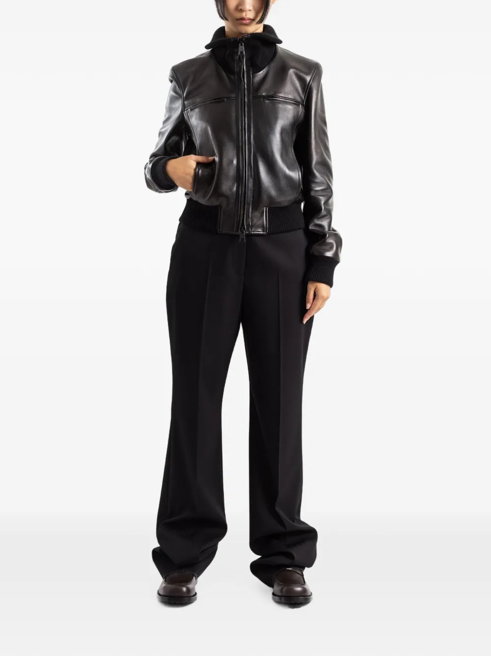 Balenciaga Getailleerd jack met hoge kraag Zwart