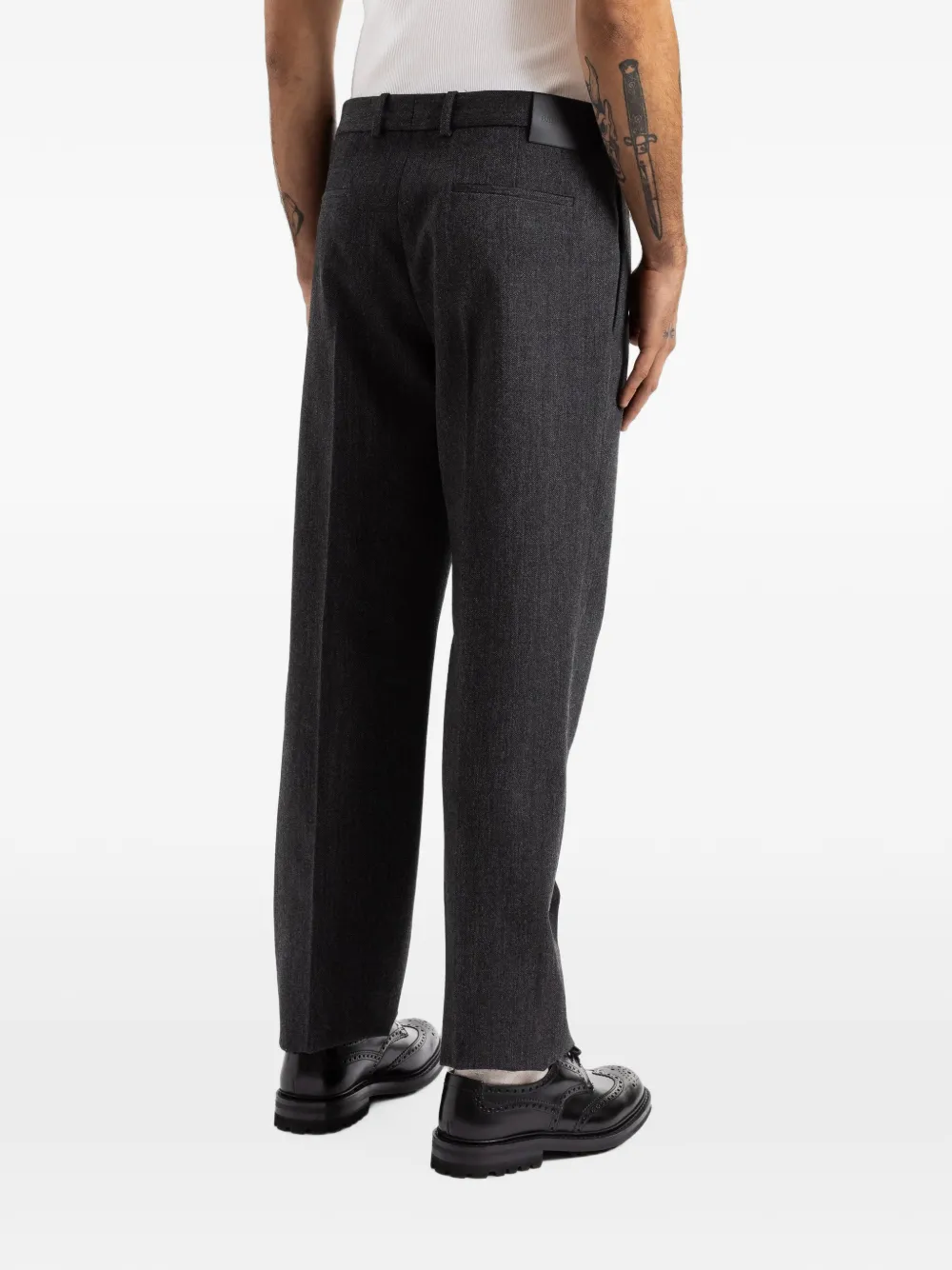 Balenciaga pressed-crease tailored trousers Grijs