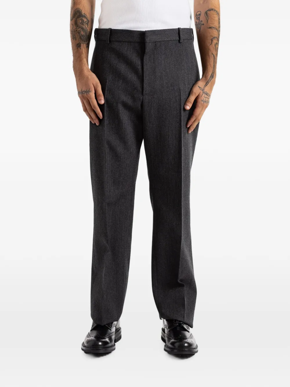 Balenciaga pressed-crease tailored trousers