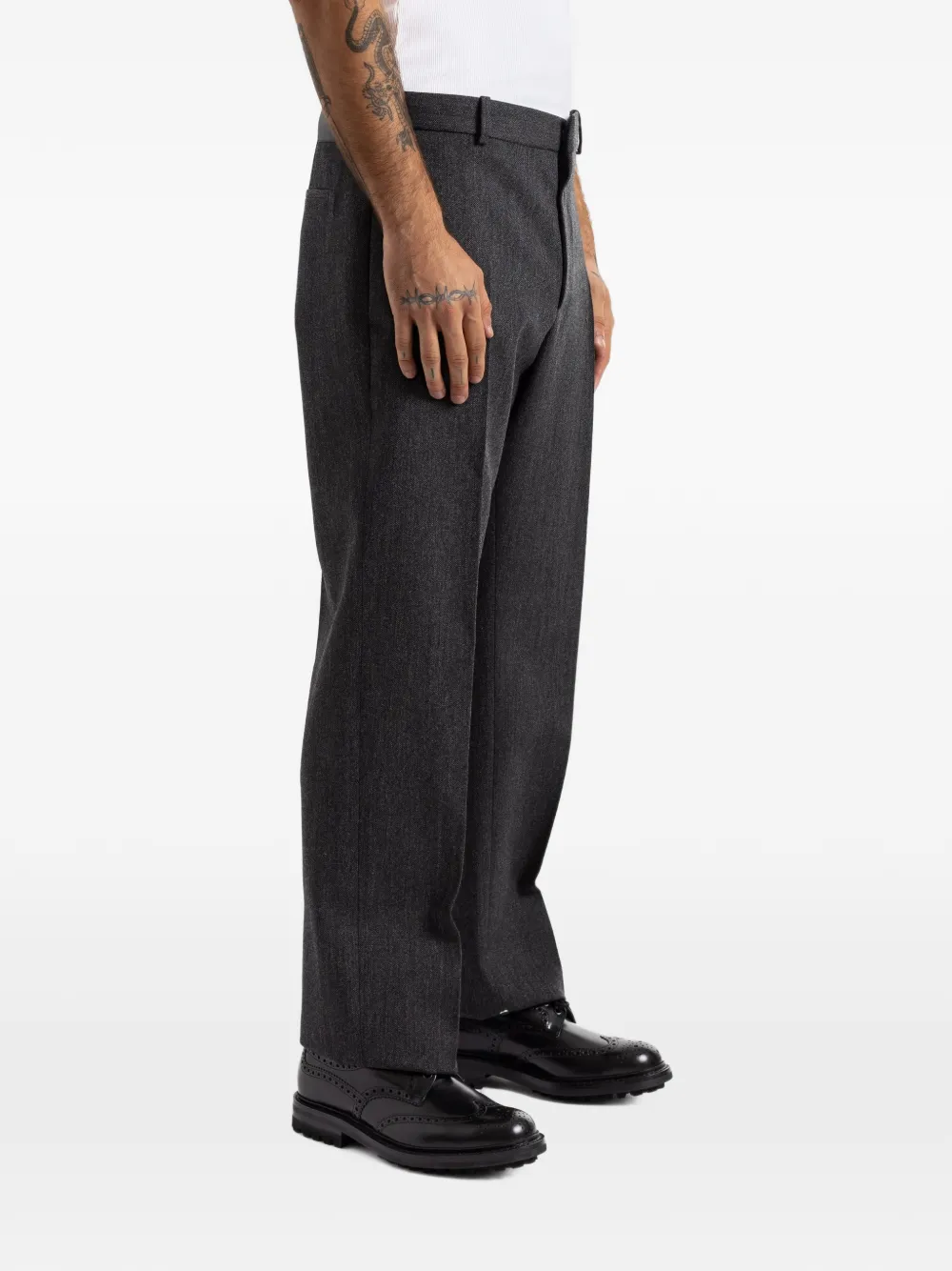 Balenciaga pressed-crease tailored trousers Grijs