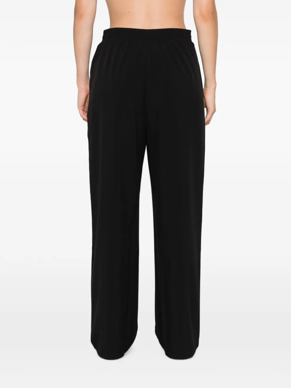 Calvin Klein Gesmockte broek met toelopende pijpen Zwart