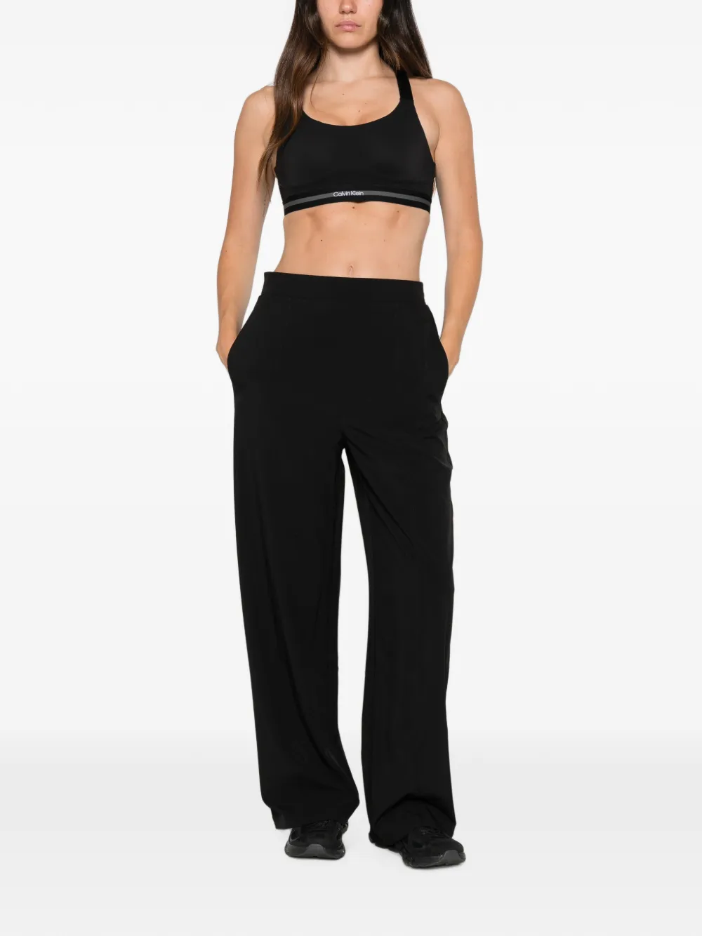 Calvin Klein Sport-bh met logo Zwart