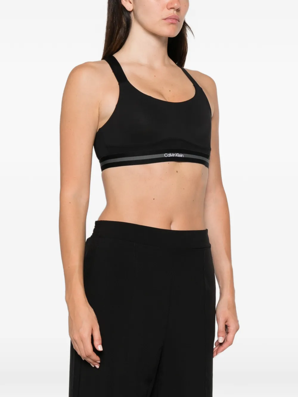 Calvin Klein Sport-bh met logo Zwart