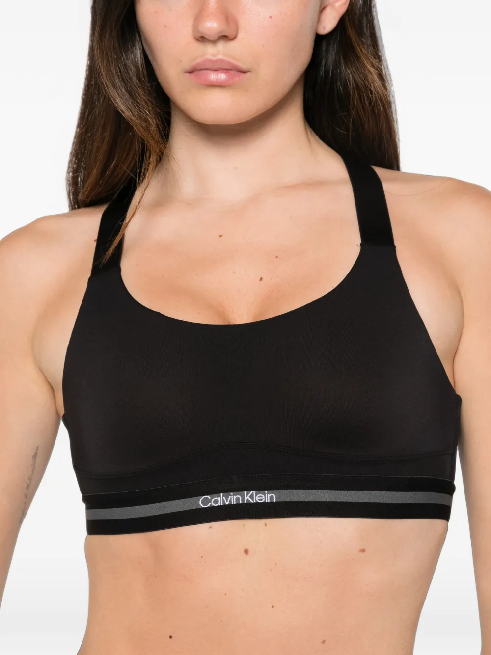 Calvin Klein Sport-bh met logo Zwart