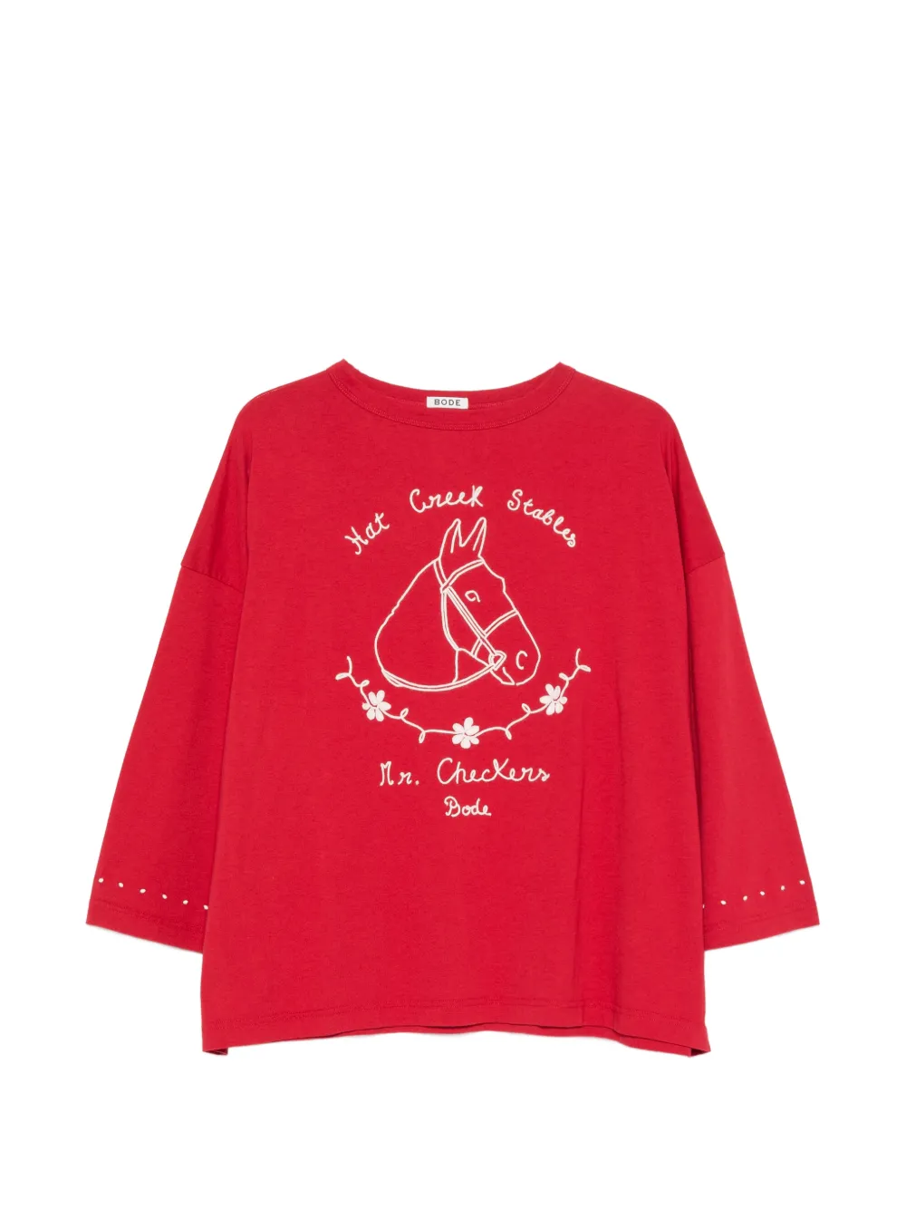 BODE Stables graphic-print three-quarter-sleeve T-shirt