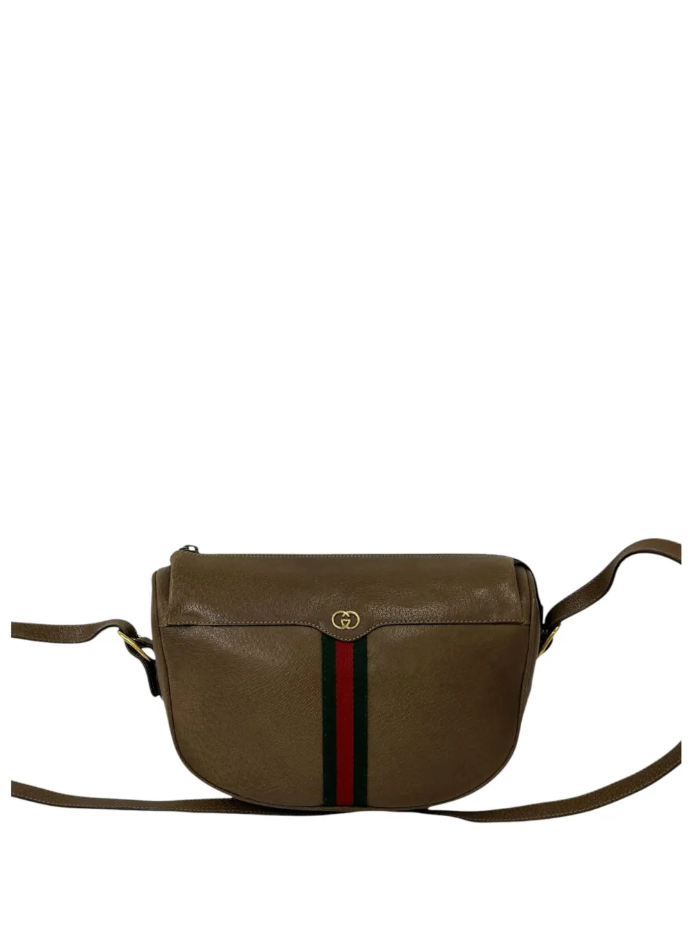 Gucci Pre-Owned 20th Century Calfskin Web crossbody bag - Marrone