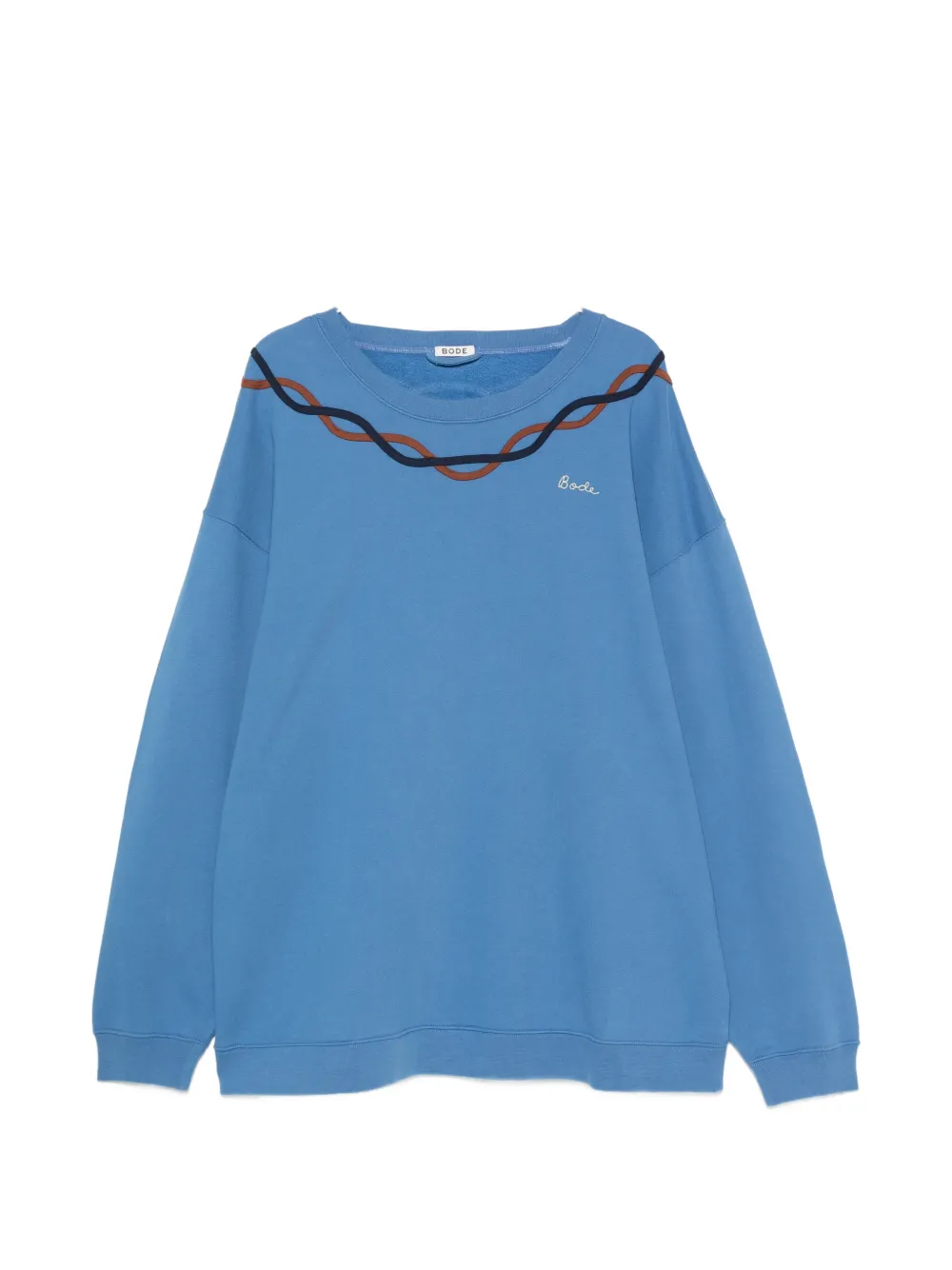 BODE Sidewinder embroidered-logo sweatshirt - Blu