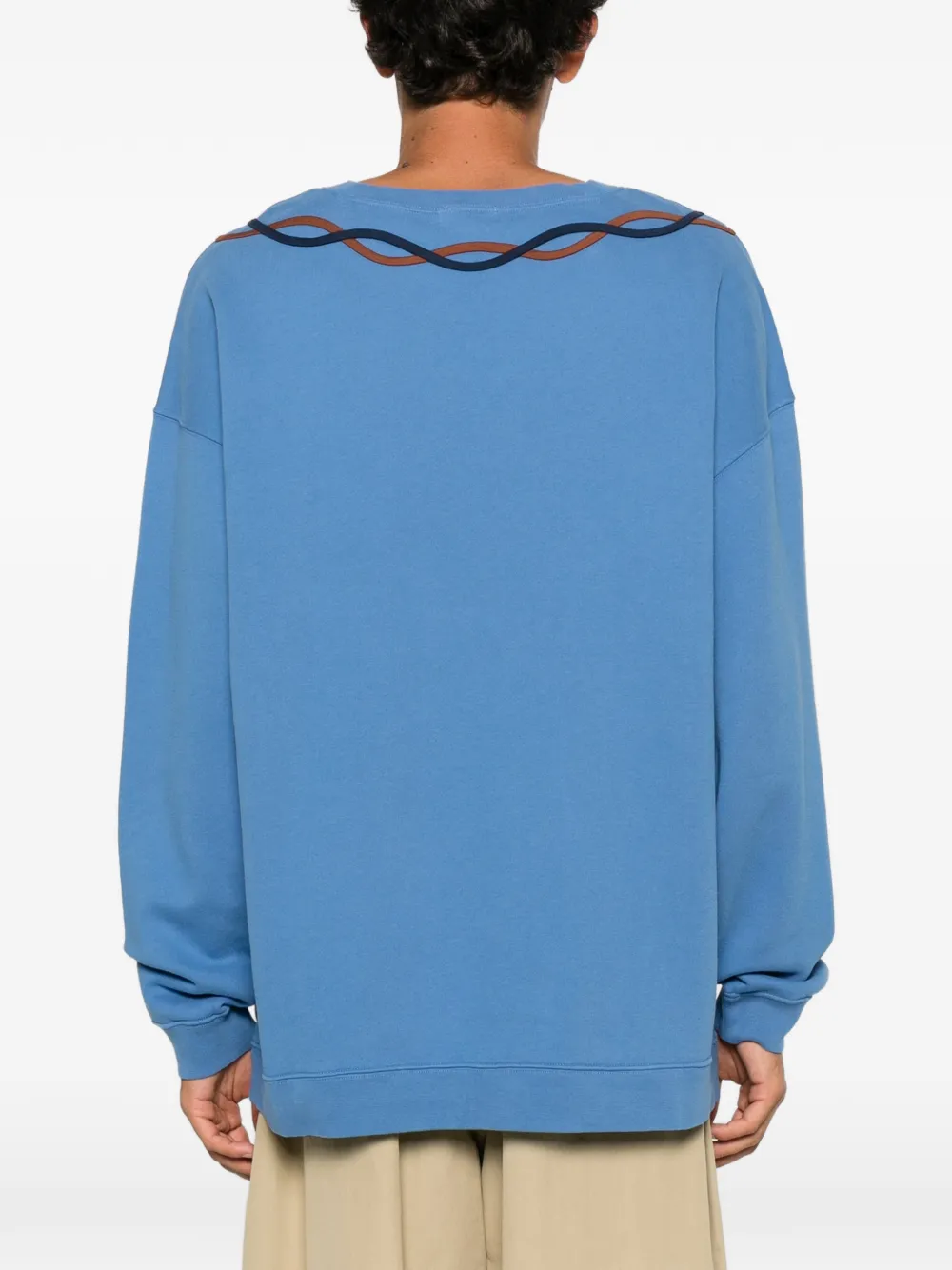 BODE Sidewinder sweater met geborduurd logo Blauw