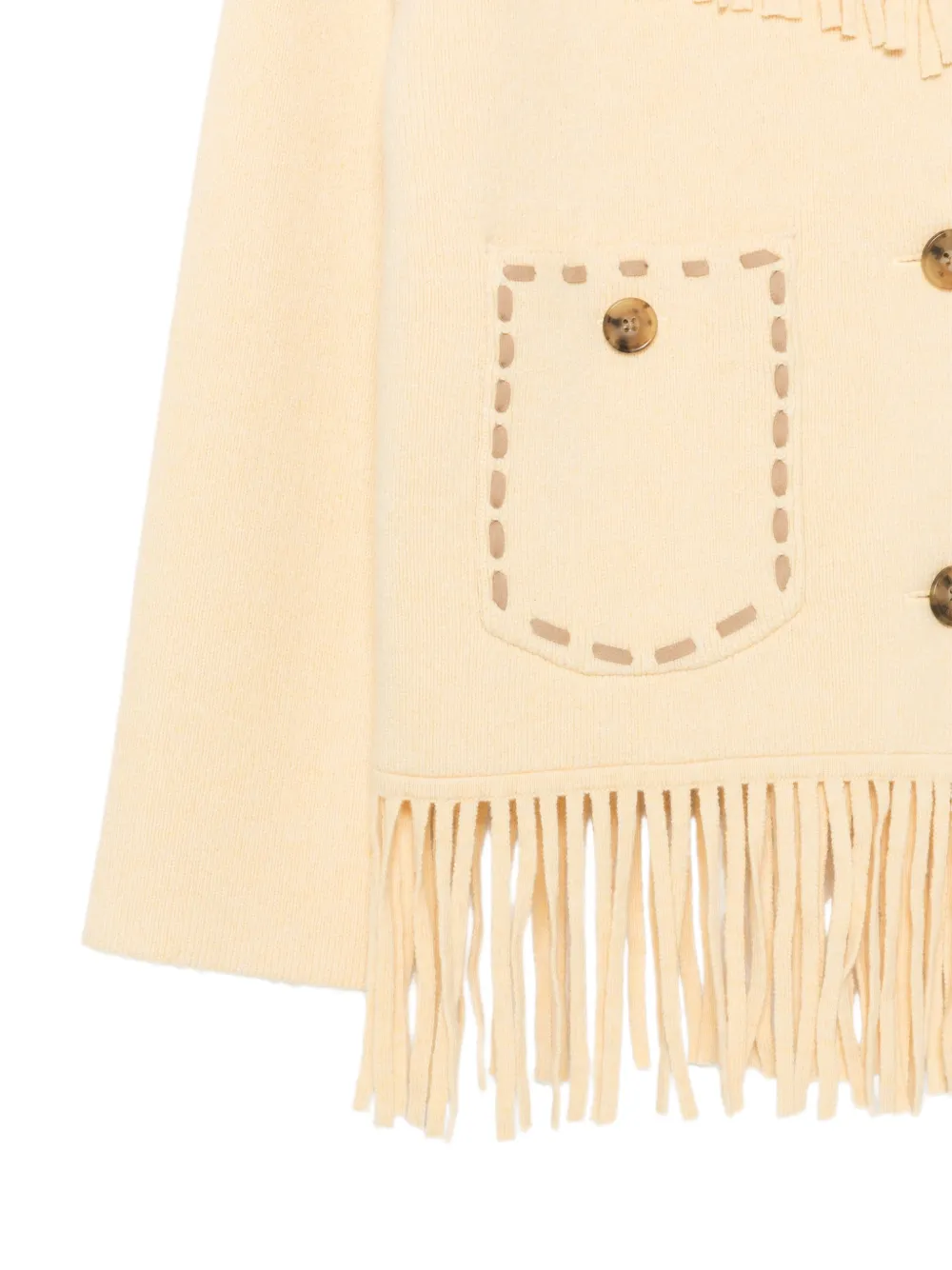 Guest In Residence Western fringe-trimmed jacket Beige