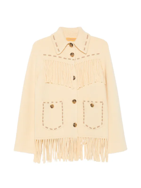 Guest In Residence Western Fringe-trimmed Jacket in Neutrals