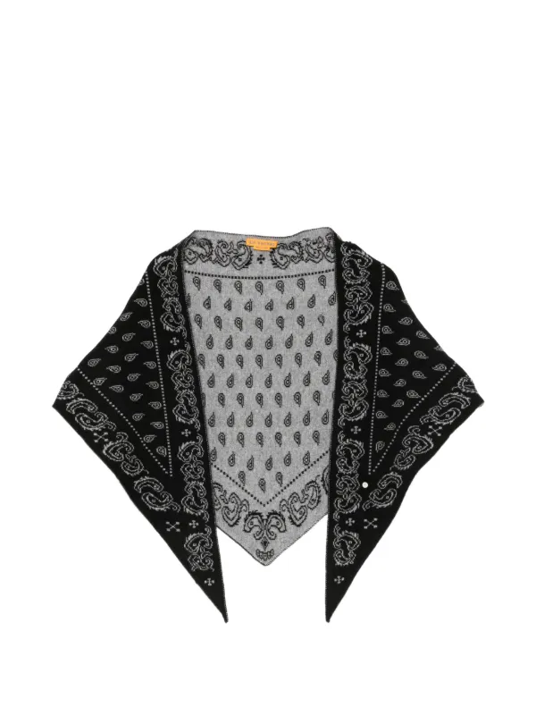 Guest In Residence Paisley-print Cashmere Jacket in Black