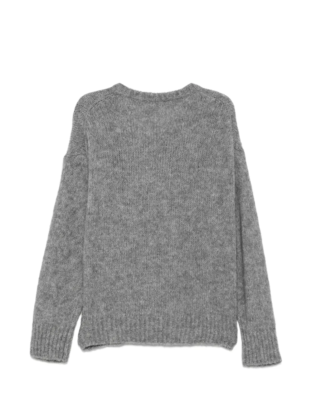 Filippa K Hairy V-neck knitted sweater Grijs