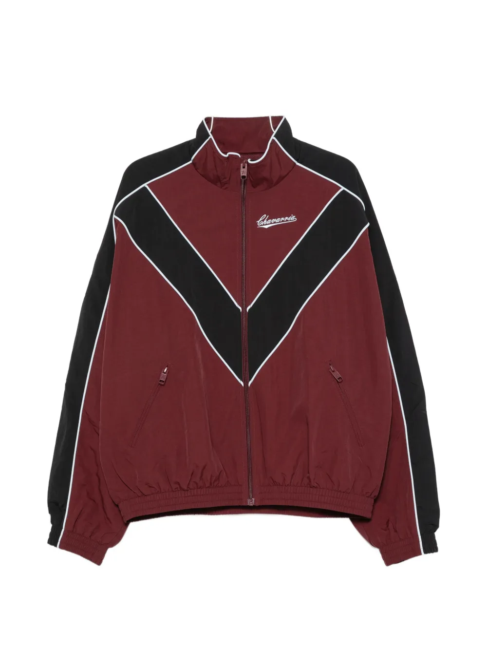 Willy Chavarria Bad Boy chevron-panelled logo-embroidered jacket | Red | Image 1
