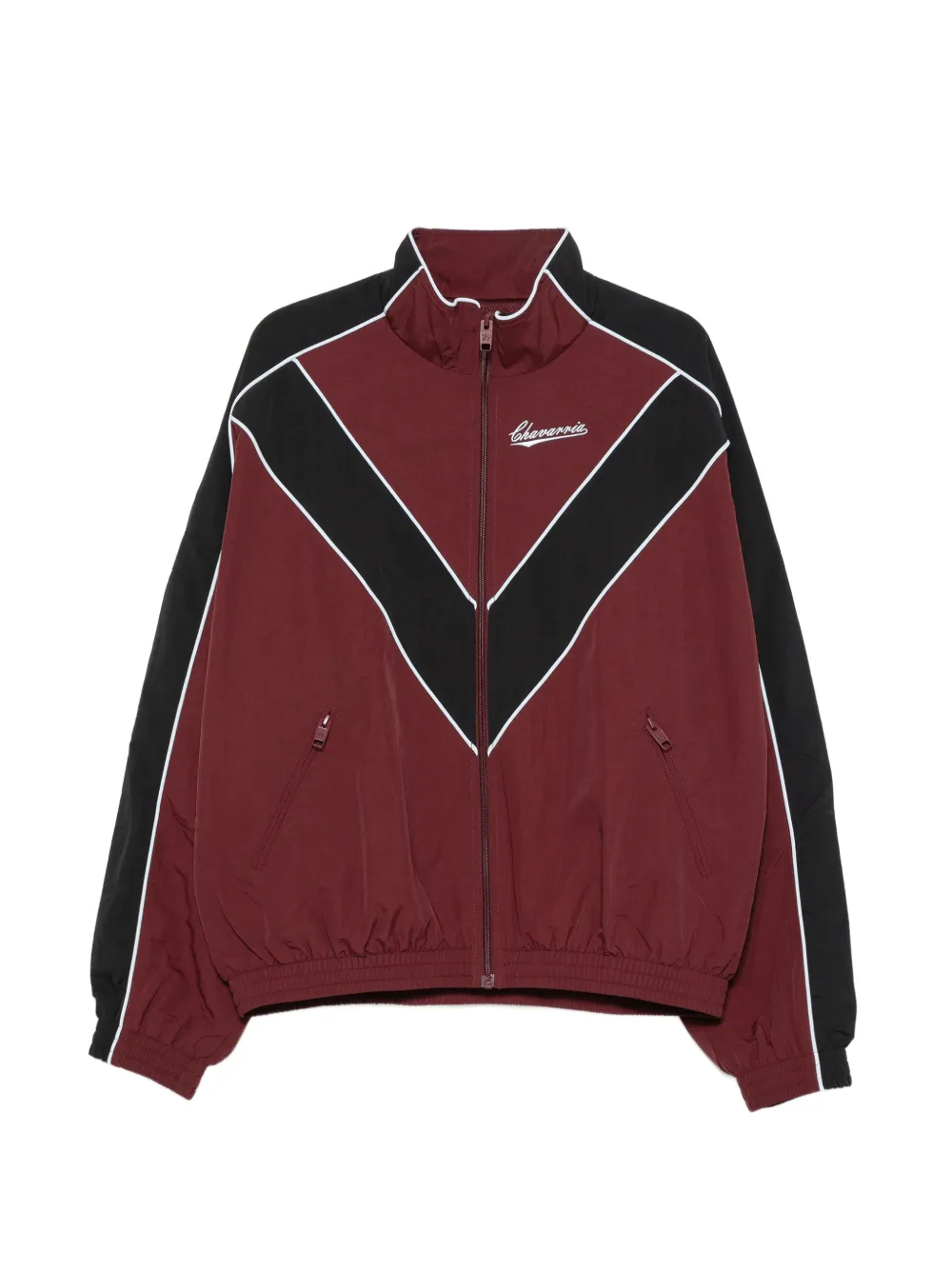 Willy Chavarria Bad Boy chevron-panelled logo-embroidered jacket | Red | Image 1