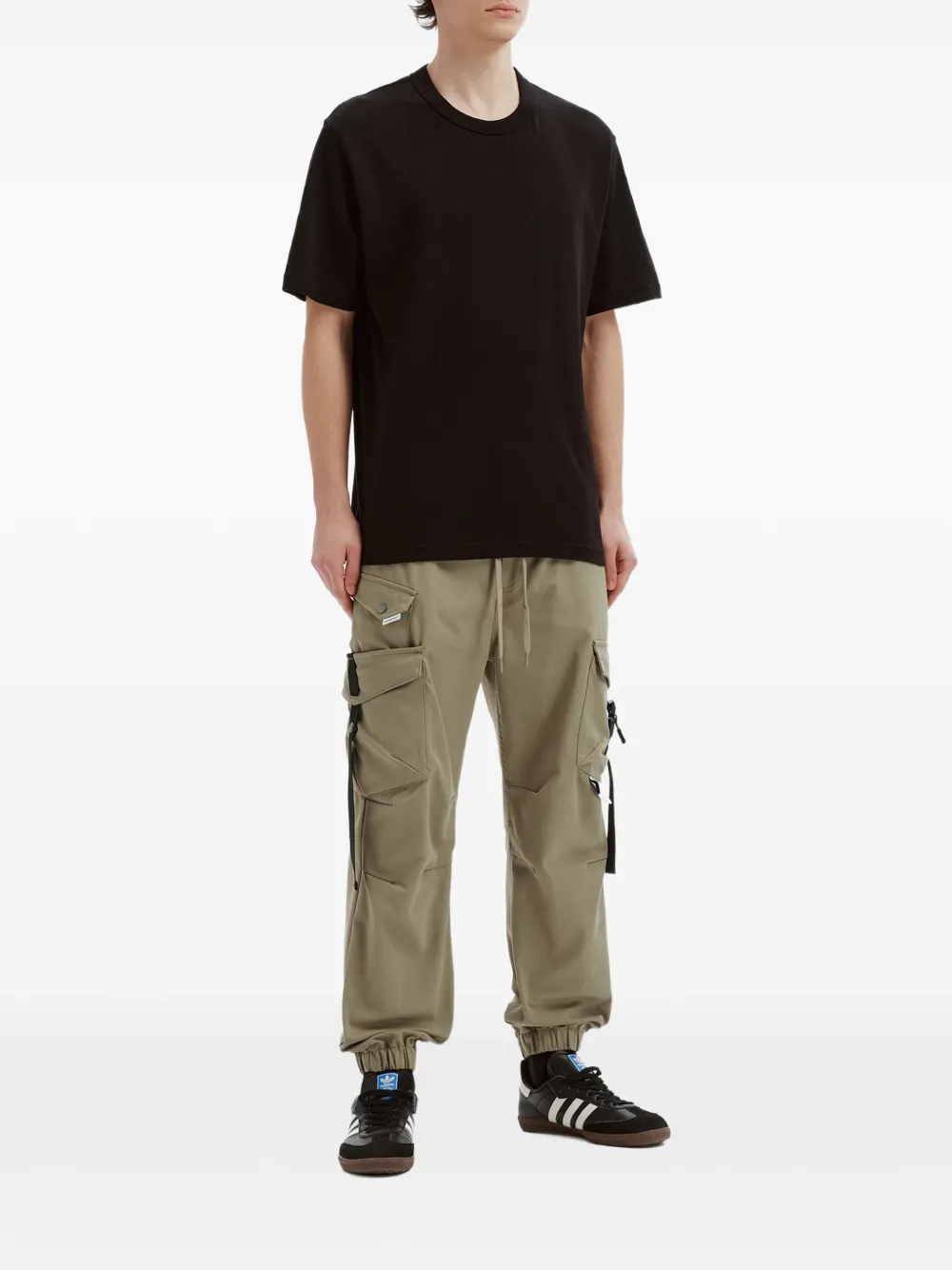 Musium Div. buckle-strap cargo pants Groen
