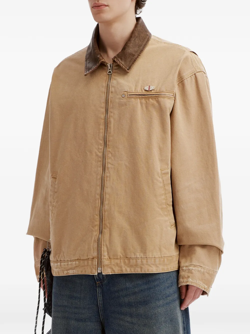 Musium Div. Jack met contrastkraag Beige