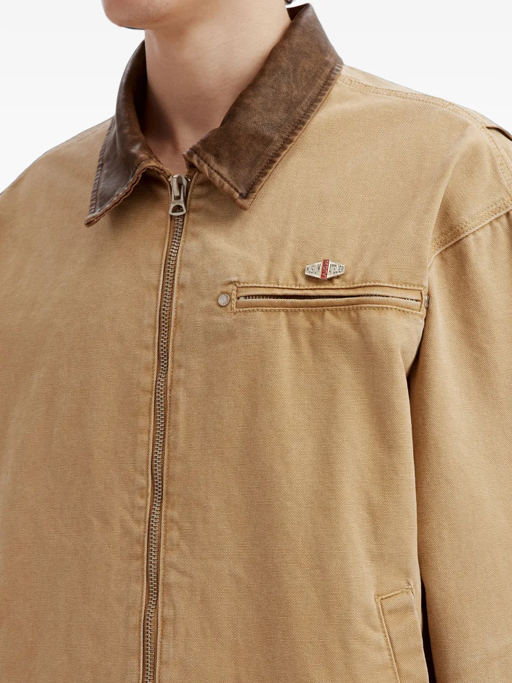 Musium Div. Jack met contrastkraag Beige