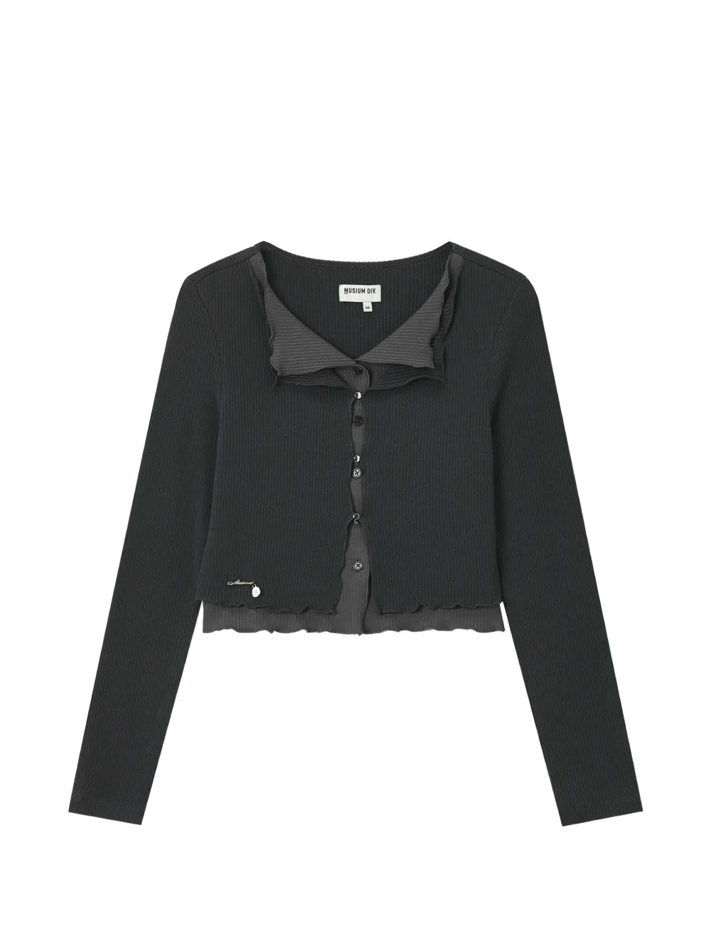 Musium Div. layered ribbed-knit cardigan