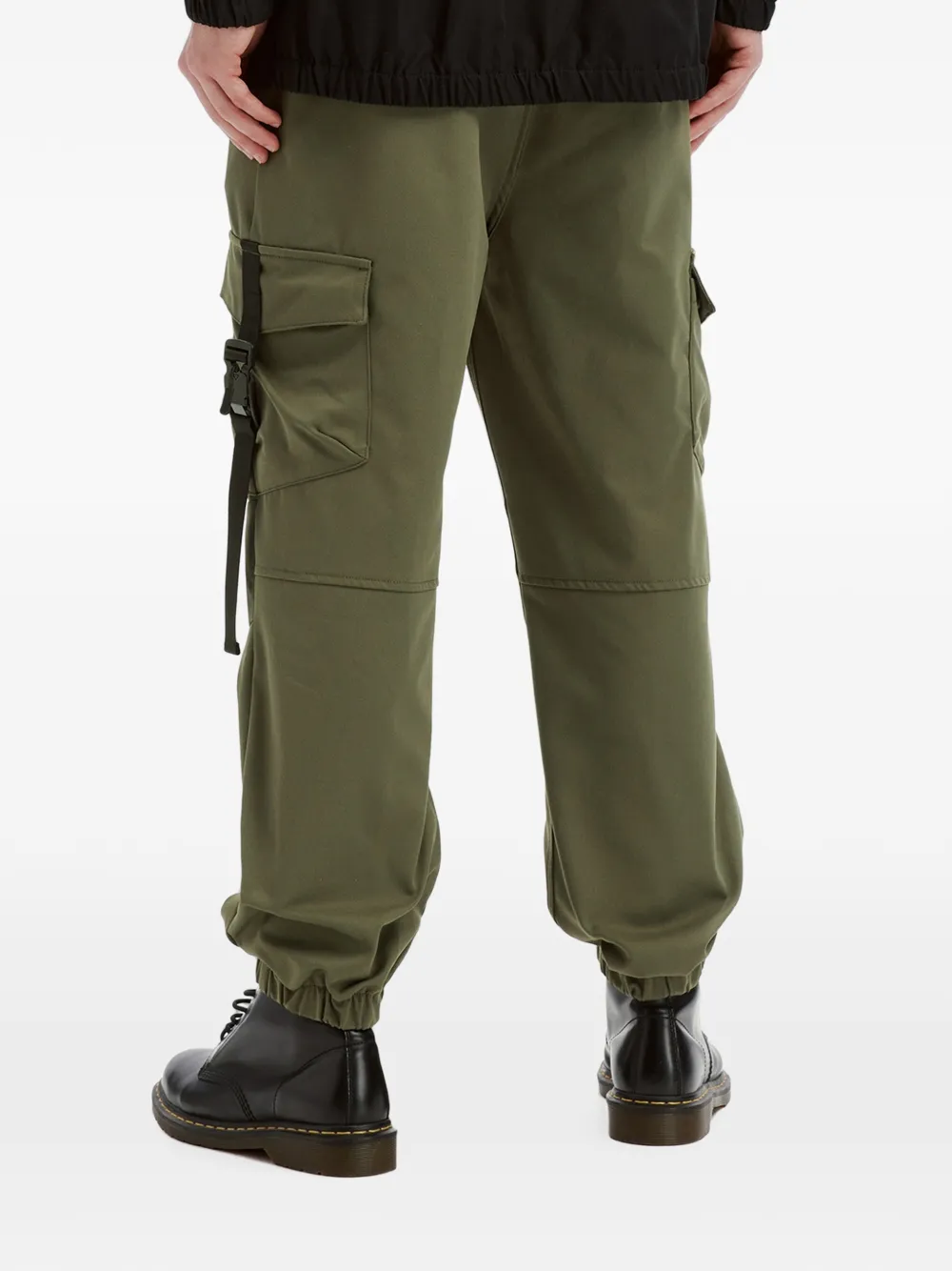 Musium Div. strap-detail cargo pants Groen