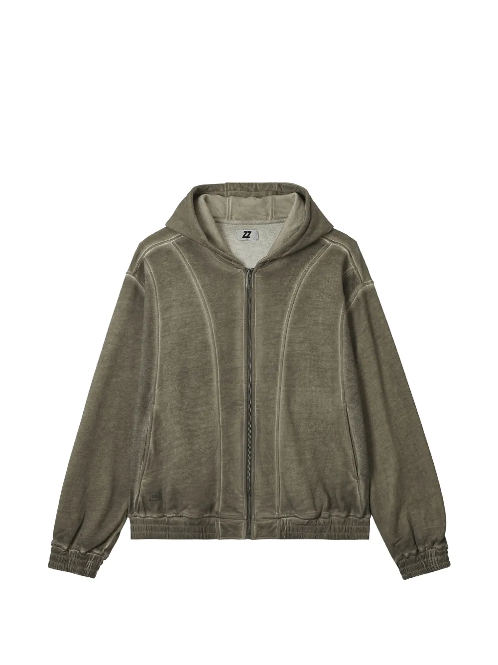 izzue faded zip-up hoodie
