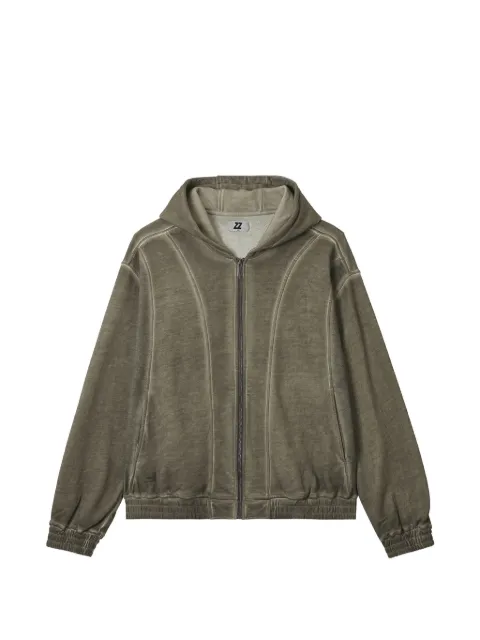 izzue faded zip-up hoodie
