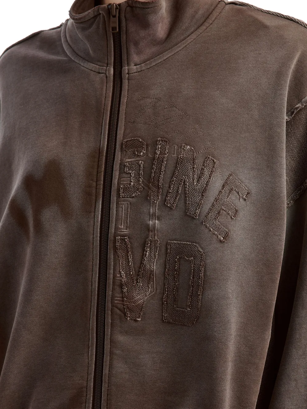 izzue Hoodie met borduurwerk Bruin